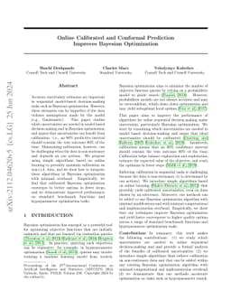 Online Calibrated and Conformal Prediction Improves Bayesian
  Optimization