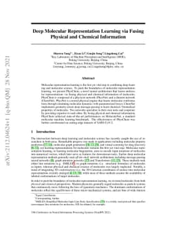 Deep Molecular Representation Learning via Fusing Physical and Chemical
  Information