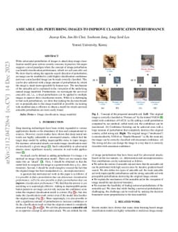 Amicable Aid: Perturbing Images to Improve Classification Performance