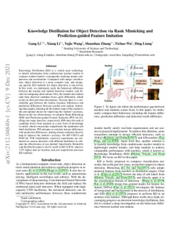 Knowledge Distillation for Object Detection via Rank Mimicking and
  Prediction-guided Feature Imitation