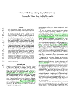Siamese Attribute-missing Graph Auto-encoder