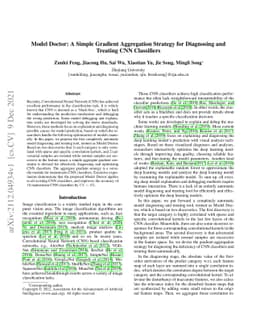 Model Doctor: A Simple Gradient Aggregation Strategy for Diagnosing and
  Treating CNN Classifiers