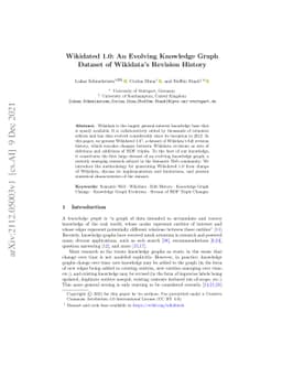 Wikidated 1.0: An Evolving Knowledge Graph Dataset of Wikidata's
  Revision History