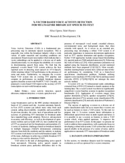 X-Vector based voice activity detection for multi-genre broadcast
  speech-to-text