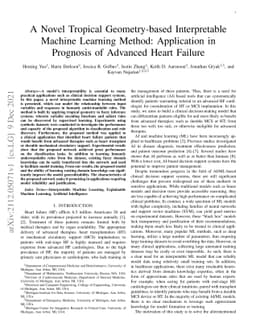 A Novel Tropical Geometry-based Interpretable Machine Learning Method:
  Application in Prognosis of Advanced Heart Failure