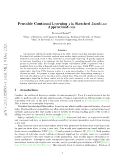 Provable Continual Learning via Sketched Jacobian Approximations