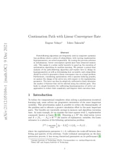 Continuation Path with Linear Convergence Rate