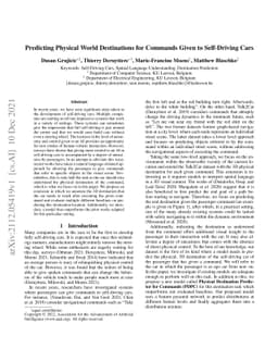 Predicting Physical World Destinations for Commands Given to
  Self-Driving Cars