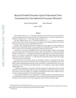 Beyond Parallel Pancakes: Quasi-Polynomial Time Guarantees for
  Non-Spherical Gaussian Mixtures