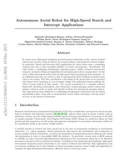 Autonomous Aerial Robot for High-Speed Search and Intercept Applications