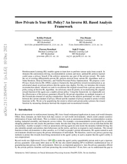 How Private Is Your RL Policy? An Inverse RL Based Analysis Framework
