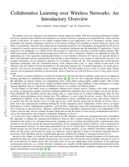 Collaborative Learning over Wireless Networks: An Introductory Overview