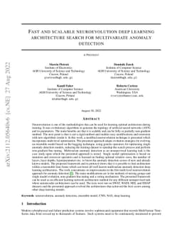Fast and scalable neuroevolution deep learning architecture search for
  multivariate anomaly detection