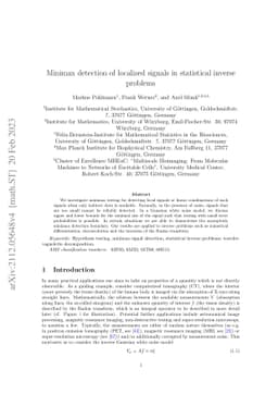Minimax detection of localized signals in statistical inverse problems