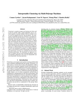 Interpretable Clustering via Multi-Polytope Machines