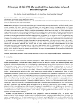 An Ensemble 1D-CNN-LSTM-GRU Model with Data Augmentation for Speech
  Emotion Recognition