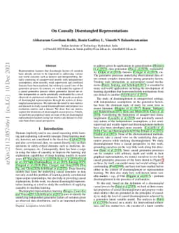 On Causally Disentangled Representations