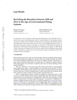 Revisiting the Boundary between ASR and NLU in the Age of Conversational
  Dialog Systems