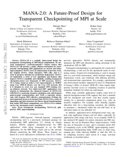 MANA-2.0: A Future-Proof Design for Transparent Checkpointing of MPI at
  Scale
