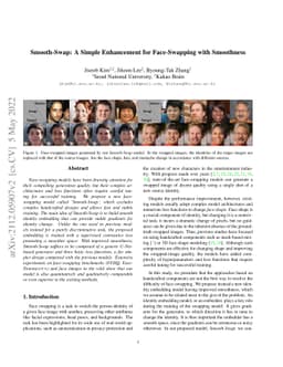 Smooth-Swap: A Simple Enhancement for Face-Swapping with Smoothness