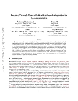 Leaping Through Time with Gradient-based Adaptation for Recommendation