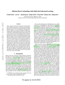 Efficient Device Scheduling with Multi-Job Federated Learning