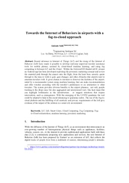 Towards the Internet of Behaviors in airports with a fog-to-cloud
  approach