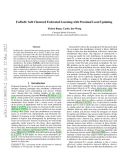FedSoft: Soft Clustered Federated Learning with Proximal Local Updating