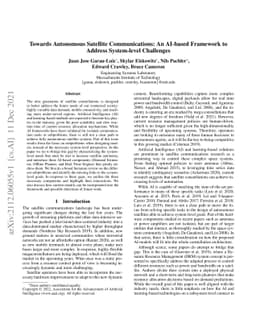 Towards Autonomous Satellite Communications: An AI-based Framework to
  Address System-level Challenges