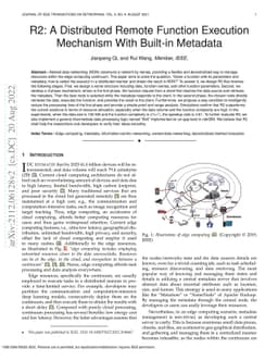R2: A Distributed Remote Function Execution Mechanism With Built-in
  Metadata
