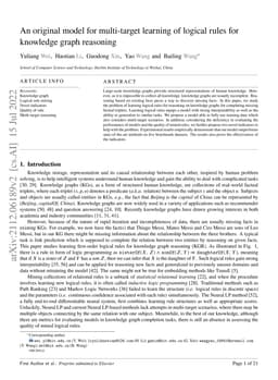 An original model for multi-target learning of logical rules for
  knowledge graph reasoning