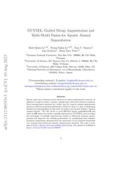 GUNNEL: Guided Mixup Augmentation and Multi-View Fusion for Aquatic
  Animal Segmentation