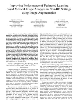 Improving Performance of Federated Learning based Medical Image Analysis
  in Non-IID Settings using Image Augmentation