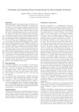 Visualising and Explaining Deep Learning Models for Speech Quality
  Prediction
