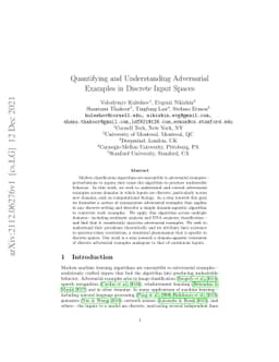 Quantifying and Understanding Adversarial Examples in Discrete Input
  Spaces