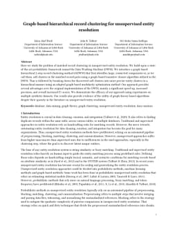 Graph-based hierarchical record clustering for unsupervised entity
  resolution