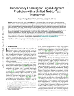 Dependency Learning for Legal Judgment Prediction with a Unified
  Text-to-Text Transformer