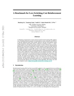 A Benchmark for Low-Switching-Cost Reinforcement Learning