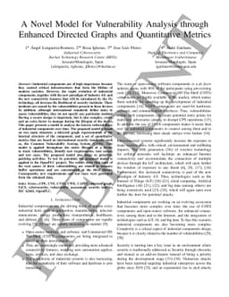 A Novel Model for Vulnerability Analysis through Enhanced Directed
  Graphs and Quantitative Metrics