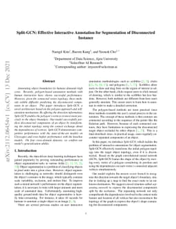 Split GCN: Effective Interactive Annotation for Segmentation of
  Disconnected Instance