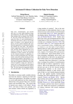 Automated Evidence Collection for Fake News Detection