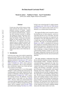 Do Data-based Curricula Work?
