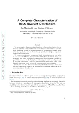 A Complete Characterisation of ReLU-Invariant Distributions