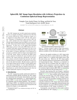 SphereSR: 360° Image Super-Resolution with Arbitrary Projection via
  Continuous Spherical Image Representation