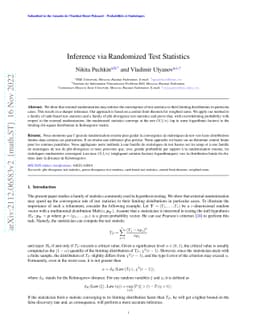 Inference via Randomized Test Statistics