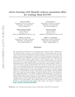 Active learning with MaskAL reduces annotation effort for training Mask
  R-CNN