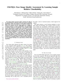CR-FIQA: Face Image Quality Assessment by Learning Sample Relative
  Classifiability