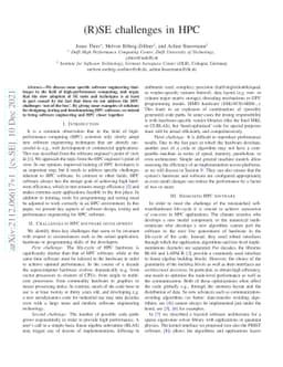 (R)SE challenges in HPC