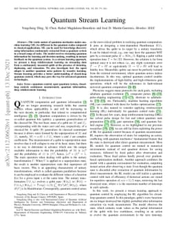 Quantum Stream Learning