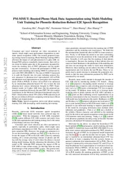 PM-MMUT: Boosted Phone-Mask Data Augmentation using Multi-Modeling Unit
  Training for Phonetic-Reduction-Robust E2E Speech Recognition
